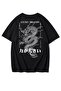 Men's Black T-shirt Lucky Dragon Printed Oversize T-shirt