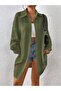 Women's Khaki Oversize Long Shirt - 4