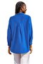 Women's Cobalt Blue Oversize Long Basic Shirt - 3