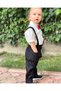 (Set of 3) Black Salopet with White Shirt and Red Bow Tie) Boy's and Girl's Gift Set Children's Clothing - 6