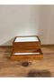 Wooden Napkin Holder with Spice Rack Compartment 1 Piece Restaurant Dispenser African Walnut [Excluding Spices] - 3
