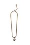 Heart-Shaped Steel Necklace, Gold with Mother-Of-Pearl Stone, Heart-Shaped Steel Necklace. - 7