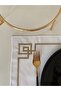 Set of 6 Placemats Geometric Embroidered Gold Glitter - 3