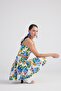 Patterned Pocketed Mini Ravello Skirt Blue - 4