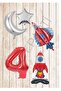 Best Space Themed Astronaut Airplane Figure Moon Star Foil Balloon Set Age 4