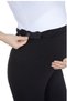 Nt Women's Adjustable Waist Black Cotton Lycra Maternity Leggings - 4