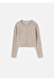 Girl's Knitted Cardigan Beige 7312 - 4