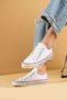 Unisex White Sneaker Linen Sports Shoes Mother Father Kids Set - 3