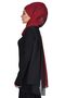 Cross Stitching Double Color Practical Chiffon Shawl,Cps-84,Black - Burgundy,Cps-84,Black - Burgundy - 4
