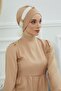 Chiffon Belted Combed Cotton Bonnet, Milk Coffee-Cream, B-24, Milk Coffee-Cream