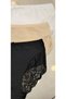 Lace High Waist Women's Panties Black White Skin 3-Pack - 5