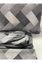 Teenager's Room and Children's Room Gray Zigzag Parquet Pattern Single Duvet Cover Set with Elastic Sheets - 3