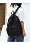Plain Black School Backpack