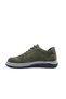 Genuine Nubuck Leather - Men's Comfort Shoes, Elastic and Khaki Green - 2