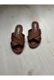 Women's Slippers Tan Leather Daily Slippers - 5