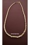 Gold Silver Dorica Cube Necklace (Serenay Dorica Steel Necklace with Two-Color Cube Chain) - 3