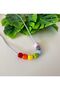 Colorful Rainbow Murano Cube Glass Bead Necklace - 2