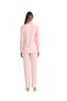 U.S. Polo Assn. 17099 Women's Long Sleeve Lapel Button Sleepwear Set-Pink - 4