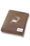 Patterned Knitted Baby Blanket for Baby Girl and Boy 90cm X110Cm Cute Gazelle Brown