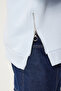 Women's Sky Blue Zipper Detailed Raised Knitted Sweatshirt Ub00148 - 6