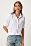 Women's White Basic Shirt Fn03260 - 2