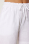 Women's White Muslin Shorts with Pockets Mx00168 - 5