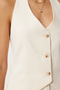 Linen Cream Vest and Shorts Set - FN03293 - 4