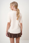 Women's Vanilla Crew Neck Half Sleeve Knitwear Blouse Alc-X12504 - 7