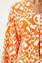 Women's Orange Ecru Patterned Viscose Kimono EN00615 - 4