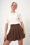 Women's Vanilla Crew Neck Half Sleeve Knitwear Blouse Alc-X12504 - 4