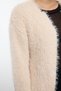 Beige Furry Coat Look Knitwear Cardigan Twoaw25Hi00297 - 4
