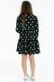 3 Piece Polka Dot Girl's Dress - Black - 5
