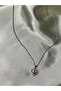 Steel Pink Heart Necklace - 2