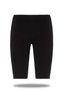 Girl's Athlete Bike Length Black Above Knee Slim Fit Tights-8026