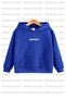 Brooklyn Printed Unisex Double Pack Cobalt Blue-Gray Hooded Kids Sweatshirt Hoodie - 2