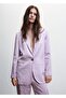 Gray Brown Satin Blazer Jacket