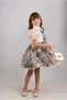 Custom Design, Bolero, Floral Two-Piece Girls Dress, Girls Dress with Bag Accessory, - 5