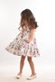 Floral Girl's Dress with Bow Collar Detail, Special Design Children's Dress, Birthday Dress - 5