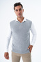 Men's Dark Gray V-Neck 100% Cotton Sweater Trist-1103 - 5