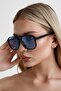 New Season Trend Model Blue Glass Unisex Sunglasses - 2