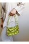 Pistachio Diamond Beaded Satin Lined Casual Bag Evening Dress-Invitation Bag Handbag Shoulder Bag - 4