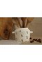 Cream Colored Retro Flower Pattern Decorative Mini Spoon Holder - with Handle - 7