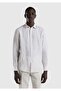 Men's Beige 100% Linen Shirt