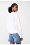 Unisex Oversize Sweatshirt Manhattan 1984 Printed White – Crew Neck, 3 Thread Ribs - 2