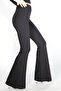 Women's Black Spanish Leg Steel Knitted Gathering Tights