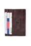 Genuine Leather Men's Card Holder Wallet Rfid Protected Handmade And Thin Design Brown - 5