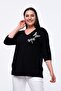 Plus Size New Season Casual Stretchy Comfort Model Butterfly Embroidery Pattern Half Sleeve Mother 4 Season Blouse - 6