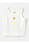 Lcw Kids Ecru Crew Neck Printed Girls' Undershirt and Skirt - 2