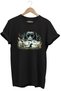 Hunting Labrador Hunting Dog Duck Hunting Duck Hunter Printed Regular Fit Cotton Black T-Shirt
