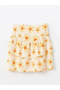 Lcw Kids Ecru Crew Neck Printed Girls' Undershirt and Skirt - 4